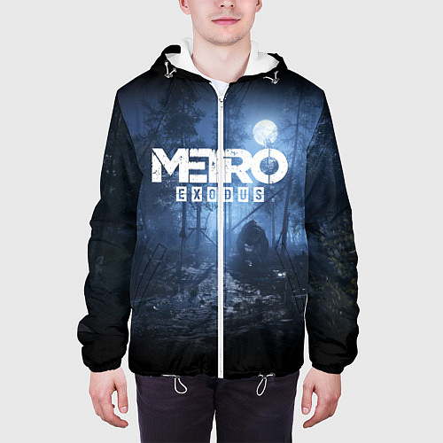 Мужская куртка Metro Exodus: Dark Moon / 3D-Белый – фото 3
