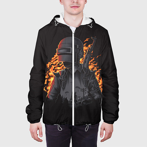 Мужская куртка PUBG: Flame Soldier / 3D-Белый – фото 3