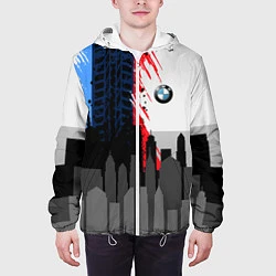 Куртка с капюшоном мужская BMW: Speed City, цвет: 3D-белый — фото 2