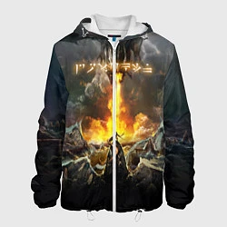 Куртка с капюшоном мужская TES: Dragon Flame, цвет: 3D-белый