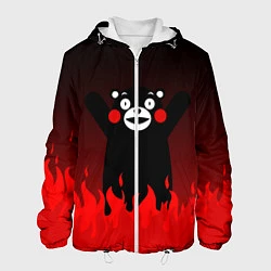 Куртка с капюшоном мужская Kumamon: Hell Flame, цвет: 3D-белый