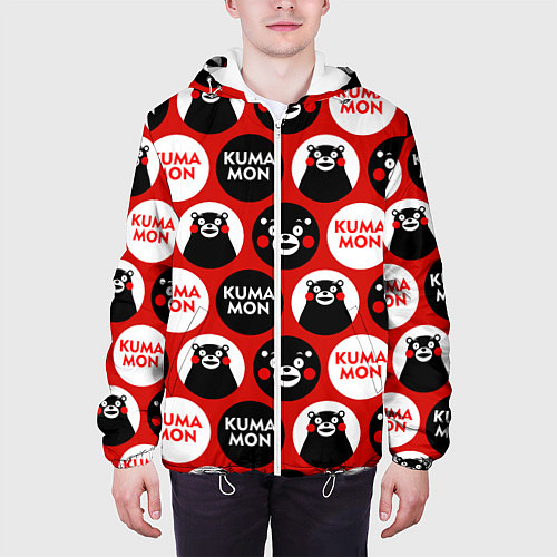 Мужская куртка Kumamon Pattern / 3D-Белый – фото 3