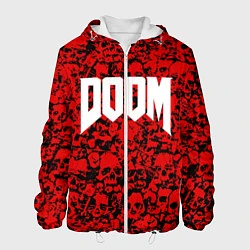 Куртка с капюшоном мужская DOOM: Blooded Skuls, цвет: 3D-белый