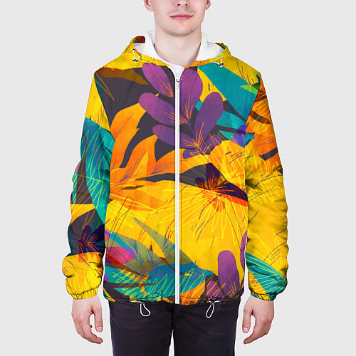 Мужская куртка Солнечные тропики / 3D-Белый – фото 3