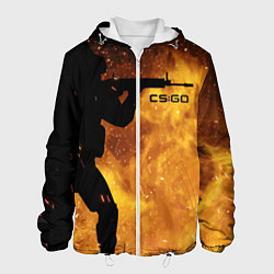 Куртка с капюшоном мужская CS:GO Dark Fire, цвет: 3D-белый