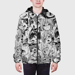 Куртка с капюшоном мужская Ahegao Babes, цвет: 3D-черный — фото 2