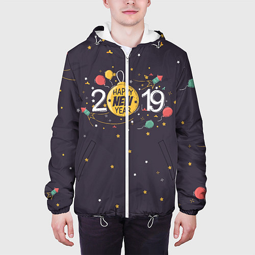 Мужская куртка 2019 New Year / 3D-Белый – фото 3