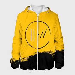 Куртка с капюшоном мужская 21 Pilots: Yellow Logo, цвет: 3D-белый