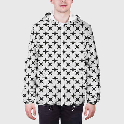 Мужская куртка Геометрические крестики / 3D-Белый – фото 3
