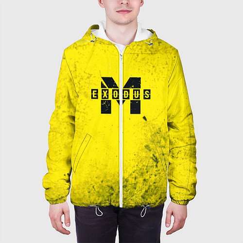 Мужская куртка Metro Exodus: Yellow Grunge / 3D-Белый – фото 3
