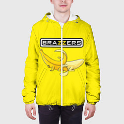 Куртка с капюшоном мужская Brazzers: Yellow Banana, цвет: 3D-белый — фото 2