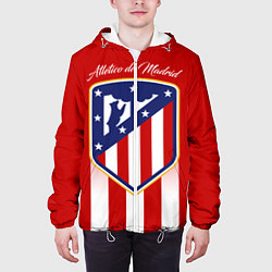 Куртка с капюшоном мужская ФК Атлетико Мадрид, цвет: 3D-белый — фото 2