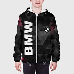 Куртка с капюшоном мужская BMW: Polygon, цвет: 3D-белый — фото 2