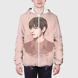 Куртка с капюшоном мужская Kim Taehyung, цвет: 3D-белый — фото 2