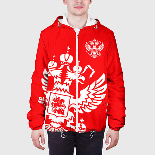 Мужская куртка Красная Россия / 3D-Белый – фото 3