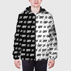 Куртка с капюшоном мужская Off-White: Black & White, цвет: 3D-черный — фото 2