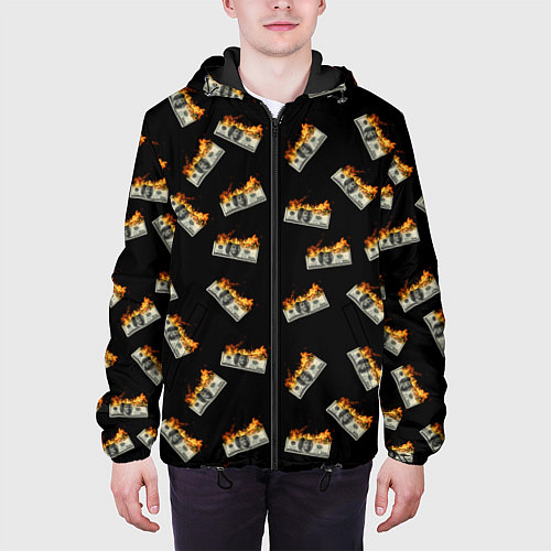 Мужская куртка Горящие баксы / 3D-Черный – фото 3
