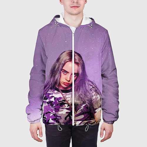 Мужская куртка Billie Eilish: Violet Fashion / 3D-Белый – фото 3