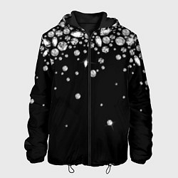 Куртка с капюшоном мужская Бриллиантовый дождь, цвет: 3D-черный
