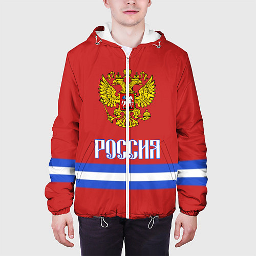 Мужская куртка Хоккей: Россия / 3D-Белый – фото 3