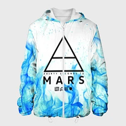 Куртка с капюшоном мужская 30 SECONDS TO MARS, цвет: 3D-белый
