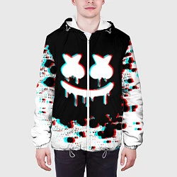 Куртка с капюшоном мужская MARSHMELLO GLITCH, цвет: 3D-белый — фото 2