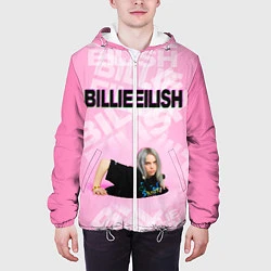 Куртка с капюшоном мужская Billie Eilish: Pink Mood, цвет: 3D-белый — фото 2