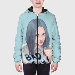 Куртка с капюшоном мужская Billie Eilish: Bad Guy, цвет: 3D-черный — фото 2