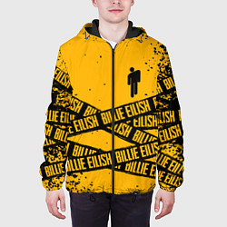 Куртка с капюшоном мужская BILLIE EILISH: Yellow Tape, цвет: 3D-черный — фото 2