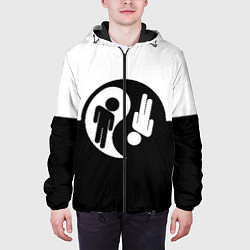 Куртка с капюшоном мужская Billie Eilish: Yin-Yang, цвет: 3D-черный — фото 2