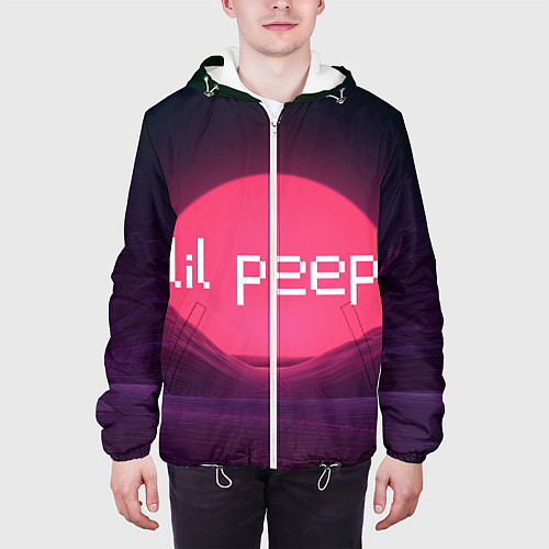 Мужская куртка Lil peepLogo / 3D-Белый – фото 3