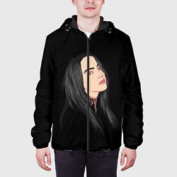 Куртка с капюшоном мужская Billie Eilish: Black Style, цвет: 3D-черный — фото 2