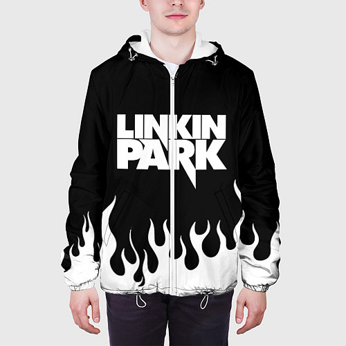 Мужская куртка Linkin Park: Black Flame / 3D-Белый – фото 3