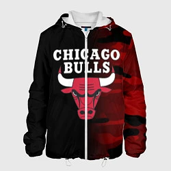 Куртка с капюшоном мужская CHICAGO BULLS, цвет: 3D-белый