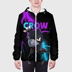 Куртка с капюшоном мужская Brawl Stars CROW, цвет: 3D-белый — фото 2