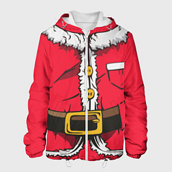 Куртка с капюшоном мужская Санта, цвет: 3D-белый