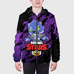 Куртка с капюшоном мужская BRAWL STARS ОБОРОТЕНЬ LEON, цвет: 3D-черный — фото 2