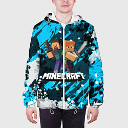 Куртка с капюшоном мужская Minecraft Майнкрафт, цвет: 3D-белый — фото 2