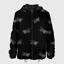 Куртка с капюшоном мужская Самолеты к бою!, цвет: 3D-черный