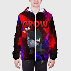 Куртка с капюшоном мужская Brawl Stars CROW, цвет: 3D-белый — фото 2