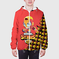 Куртка с капюшоном мужская BRAWL STARS MAX, цвет: 3D-белый — фото 2
