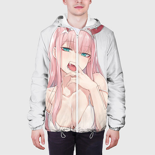 Мужская куртка Ahegao / 3D-Белый – фото 3