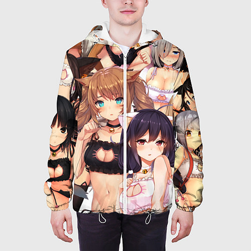 Мужская куртка Ahegao / 3D-Белый – фото 3