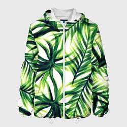 Куртка с капюшоном мужская Тропики, цвет: 3D-белый
