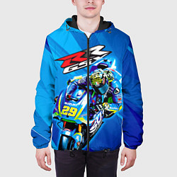 Куртка с капюшоном мужская Suzuki MotoGP, цвет: 3D-черный — фото 2