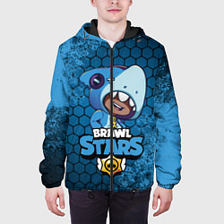 Куртка с капюшоном мужская Brawl Stars LEON SHARK, цвет: 3D-черный — фото 2