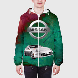 Куртка с капюшоном мужская Нисан, цвет: 3D-белый — фото 2