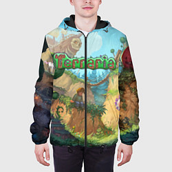 Куртка с капюшоном мужская Terraria, цвет: 3D-черный — фото 2