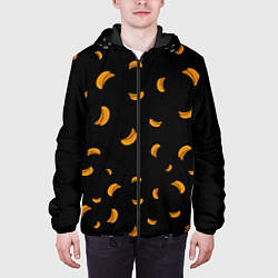 Куртка с капюшоном мужская Банана, цвет: 3D-черный — фото 2