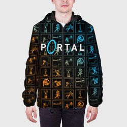 Куртка с капюшоном мужская PORTAL, цвет: 3D-черный — фото 2